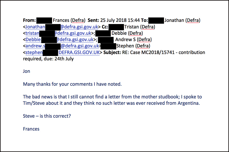 DEFRA EMAIL